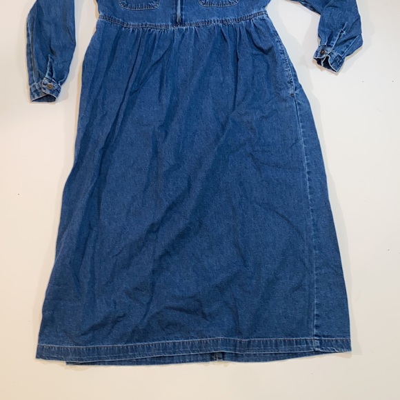Cottage chic long sleeve denim dress - Picture 2 of 12